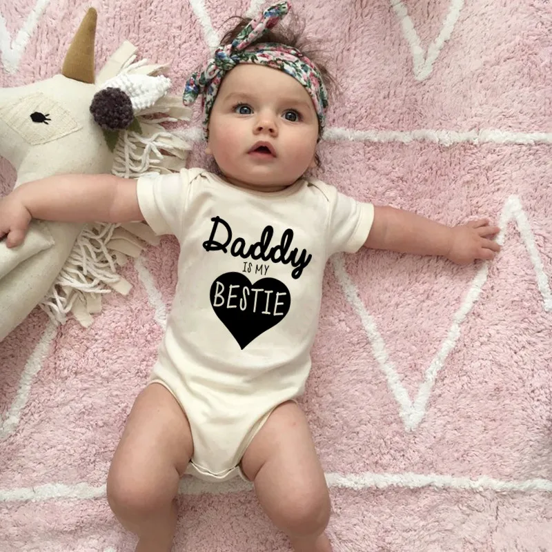 Baby Clothing Gender Neutral - Daddy Is My Bestie Cute Baby