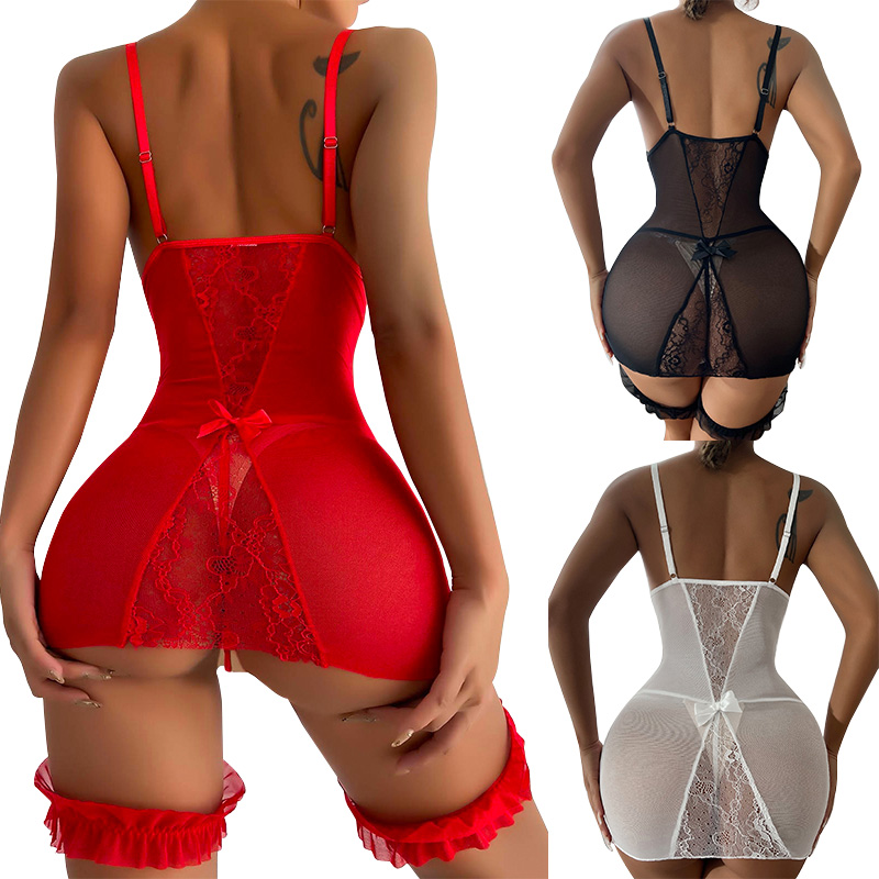 Baby Clothing Model - Sexy Underwear For Woman Red Mesh