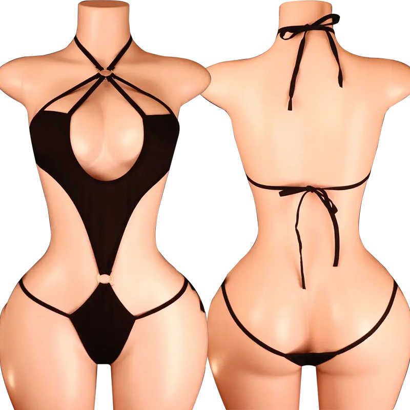Baby Clothing Model - Lacing Hanging Neck Bodysuit Hollow Bra