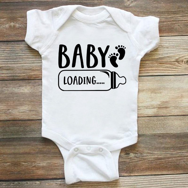 Baby Clothing Gender Neutral - Baby Bottle Print Onesies Funny Casual