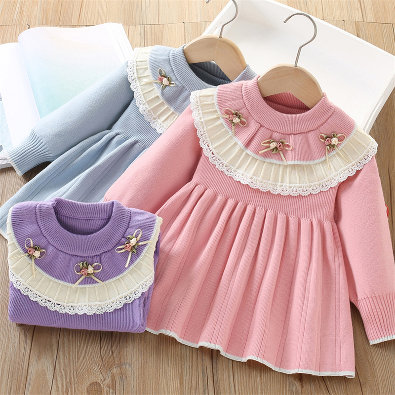 Baby Girls' Knitted Dress Chil - đánh giá và giá Baby Clothing Jumper
