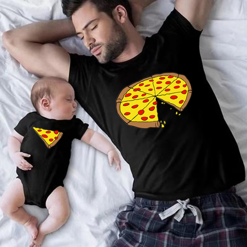 Funny Pizza Print Father Mothe - đánh giá và giá Baby Clothing For Sale